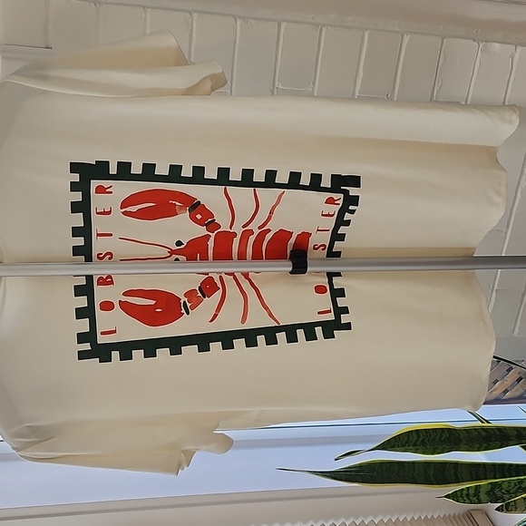 Cream Lobster Graphic T-Shirt, Xl - Picture 4 of 5